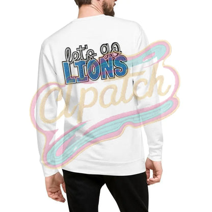 Detroit Lions Sequins embroidery patches for cloth - Clpatch