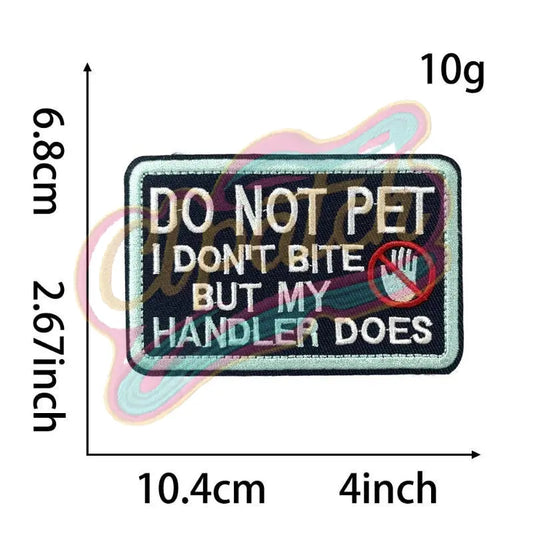 Dog Training Embroidered Velcro Patch Police, Army - Clpatch