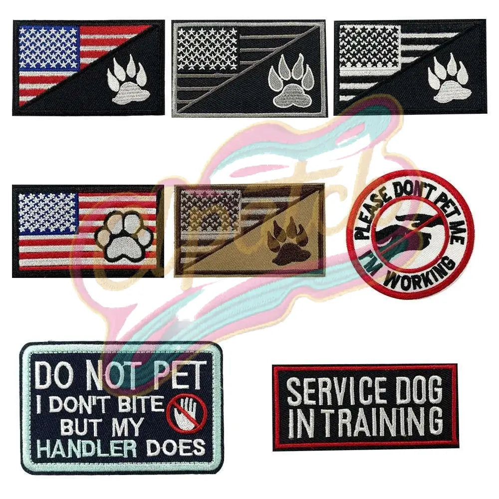 Dog Training Embroidered Velcro Patch Police, Army - Clpatch