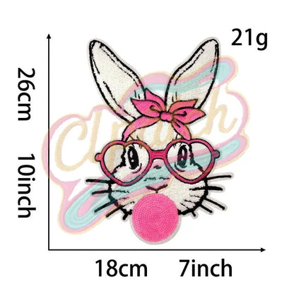 Easter Bunny sequins embroidery patches - Clpatch