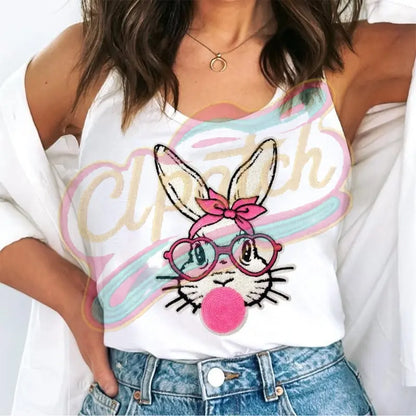 Easter Bunny sequins embroidery patches - Clpatch