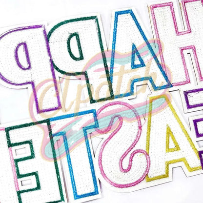 Easter's Day sequins embroidery patches with edge - Clpatch