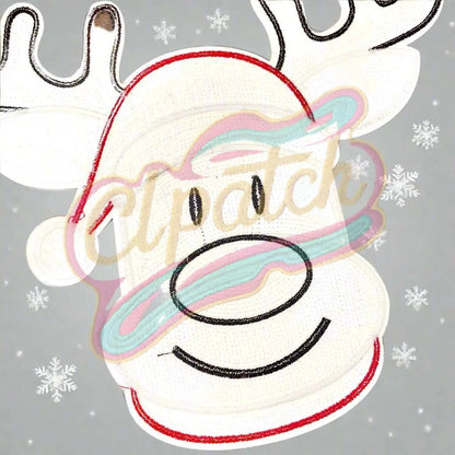 Festive Christmas Elk Sequined Patch – Add a touch of holiday cheer to your attire! - Clpatch