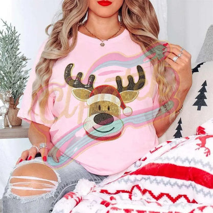 Festive Christmas Elk Sequined Patch – Add a touch of holiday cheer to your attire! - Clpatch