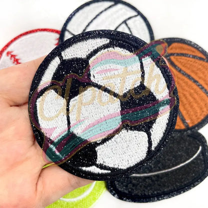 Football embroidery patch for hat iron on - Clpatch