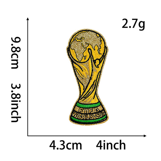 Soccer 2026 World Cup glitter patches| Soccer Iron-On Badge | USA Canada Mexico Edition
