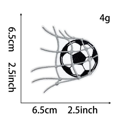 Soccer Patches score a goal the ball into the net Patches 2.5’