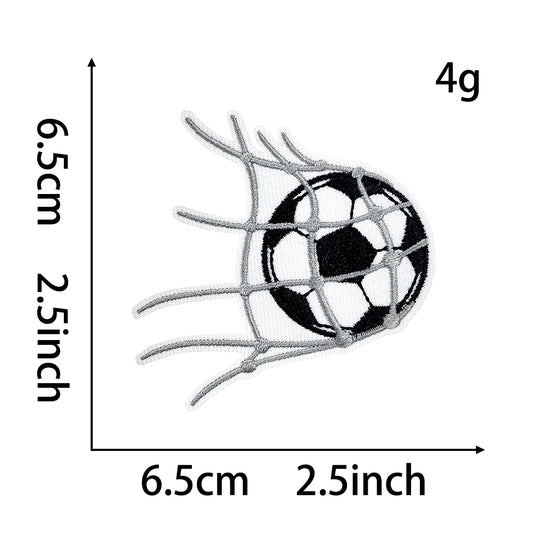 Soccer Patches score a goal the ball into the net Patches 2.5’