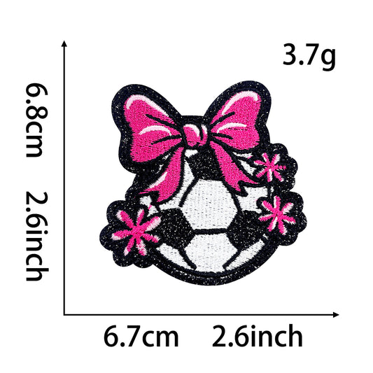 Soccer Pinkbow cute Patches