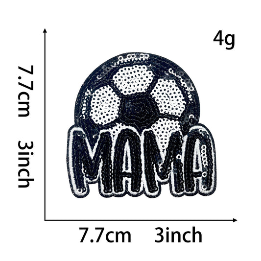 Soccer Mama Sequins Patches