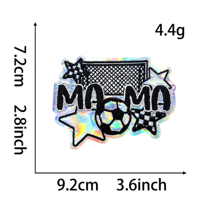 Soccer MAMA Patches gameday net shiny Patches