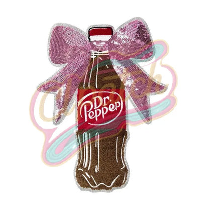 Fun Dr Peppep with bow chenile sequins embroidery patches - Clpatch