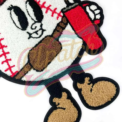 Funny Baseball with Stanley fun chenile embroidery patches - Clpatch