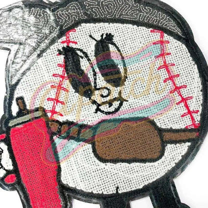 Funny Baseball with Stanley fun chenile embroidery patches - Clpatch