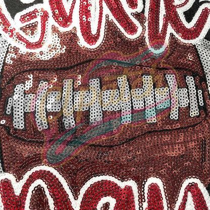 Game day football sequins embroidery patches - Clpatch