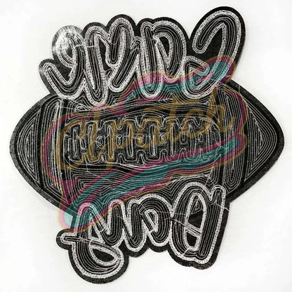 Game day football sequins embroidery patches - Clpatch
