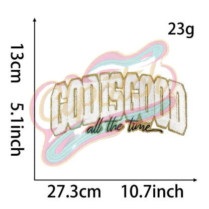 God is Good chenille embroidery patch - Clpatch