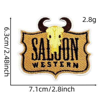 Western Style Iron-On Dolly Logo Design Badges Fabric Tucker Hat Clothing