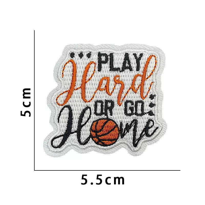 Wholesale Sport Basketball Iron-On Embroidery Patches