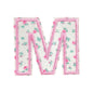 Floral Letter 5cm Patch Sets Easy-to-Use Iron-on Style