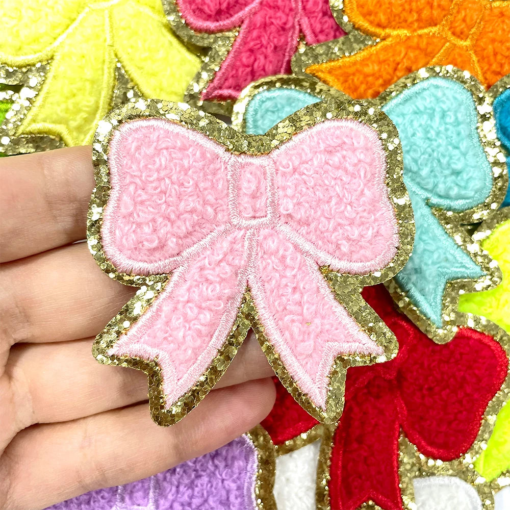 Chenille Bow  Patches