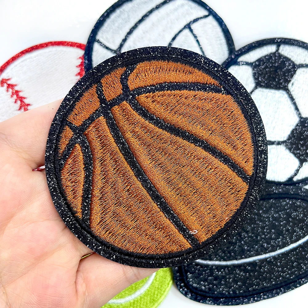 6 Sports Patches Basketball Football and Baseball Patches