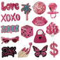 Lovely Pink Sequin Applique Custom Iron-On Embroidery Patches