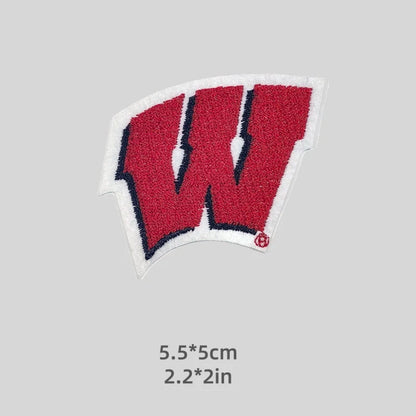 10 pcs NCAA Patches University and College Iron on Embroidery Patches for Cap