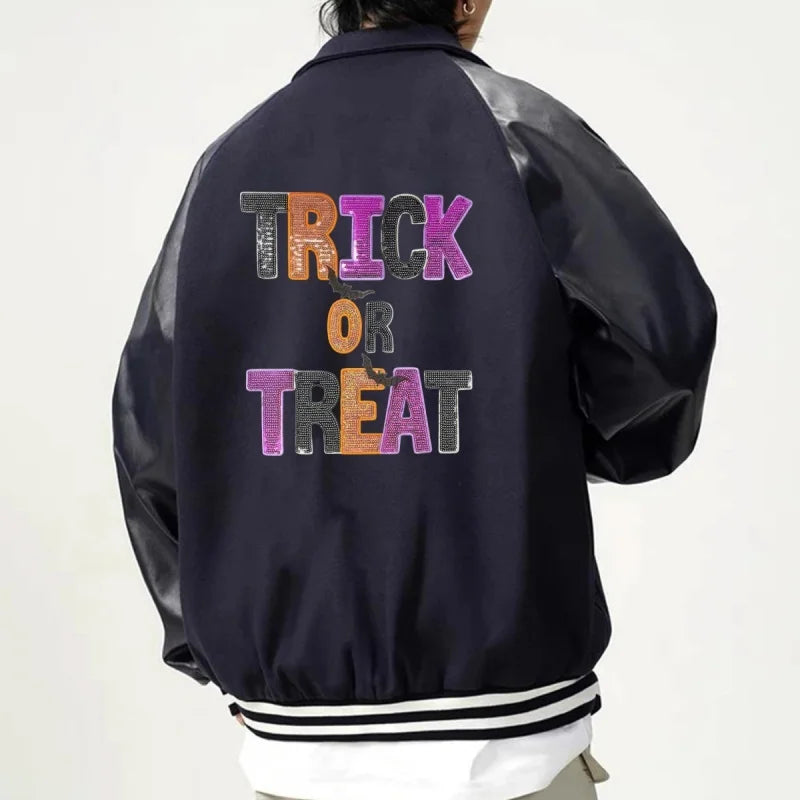 Halloween Trick or Treat Sequin Letter Patch big patch