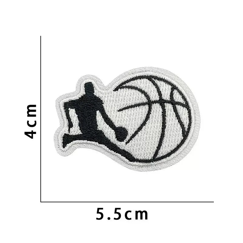 Wholesale Sport Basketball Iron-On Embroidery Patches