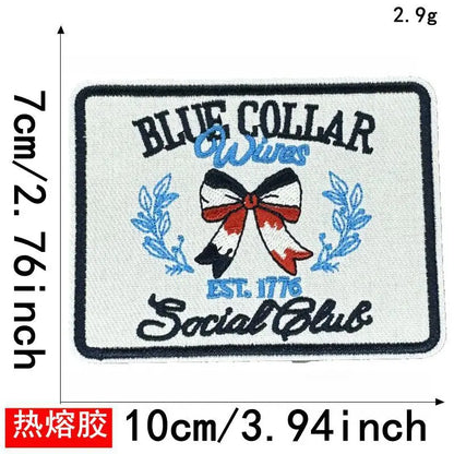 Wholesale Hat Personalization Small Embroidered Patches Game Day MAMA Trucker Hat Patches Iron on for Mama Women Backpacks