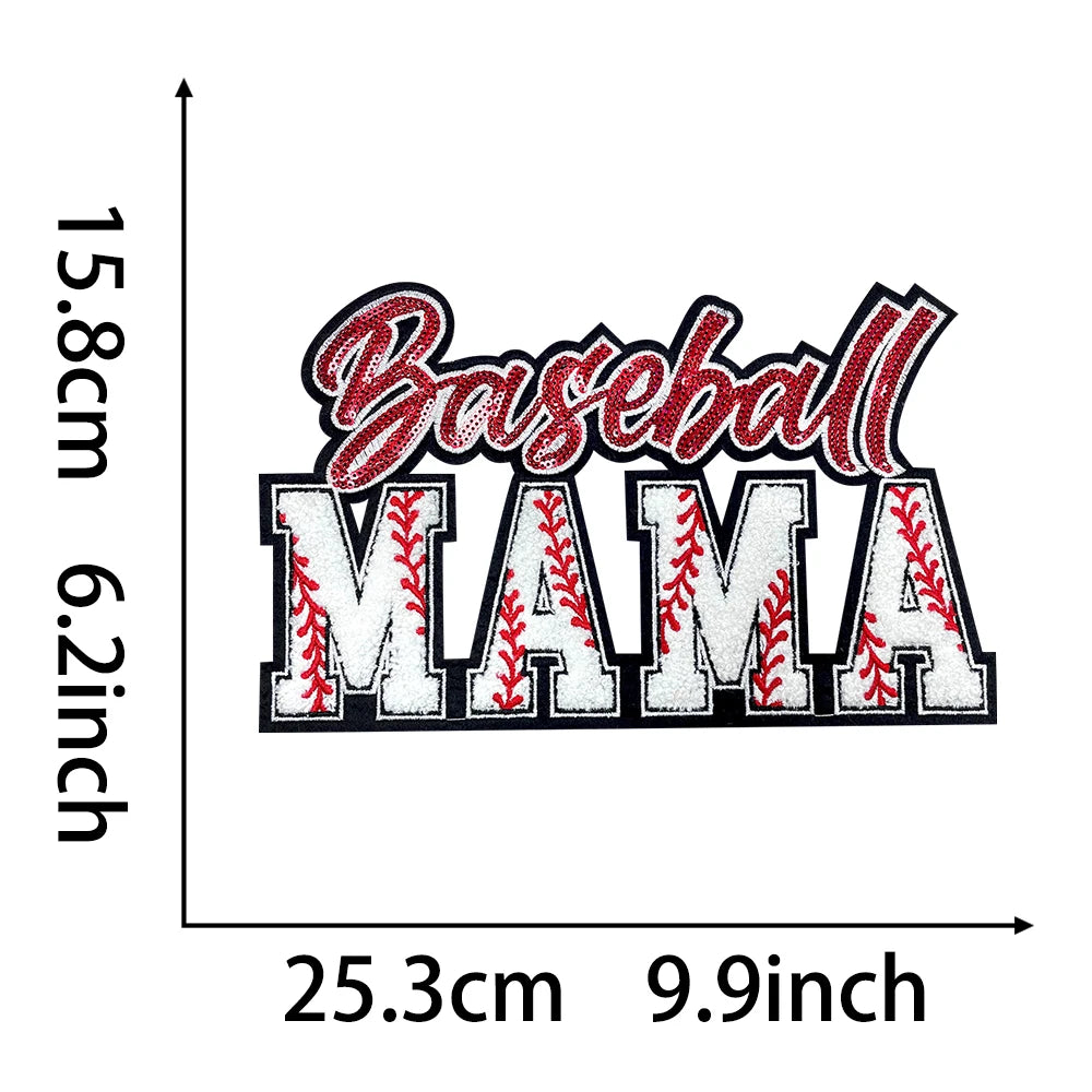 Basketball Sequin Game Day Iron-on Patches big patch