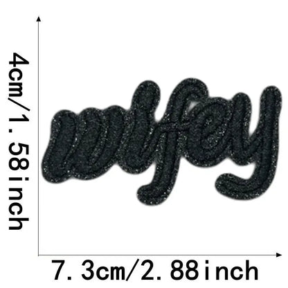 Colorful Cute Embroidered MOM Wifey Bow MAMA Patches Iron on for Clothes Jackets Makeup Bags Trucker Hats Mother's Day Gift DIY