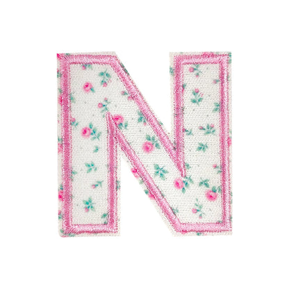 Floral Letter 5cm Patch Sets Easy-to-Use Iron-on Style