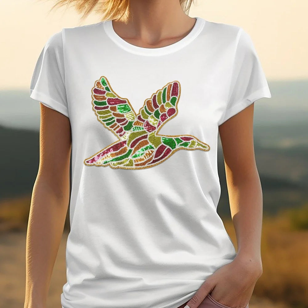 Flying Duck Patches Iron-On Sequin