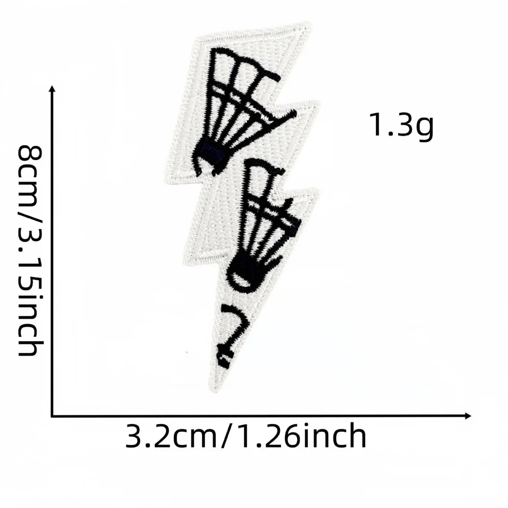 10 pcs Sports Ball Lightning Bolt Patch