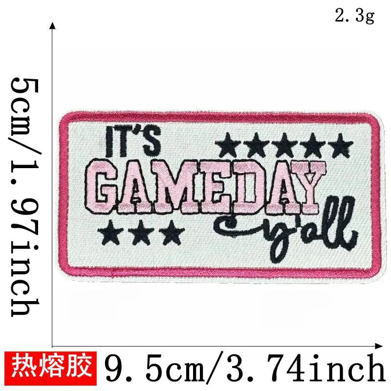 Wholesale Hat Personalization Small Embroidered Patches Game Day MAMA Trucker Hat Patches Iron on for Mama Women Backpacks