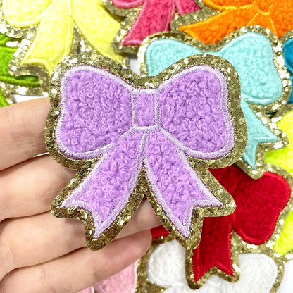 Chenille Bow  Patches