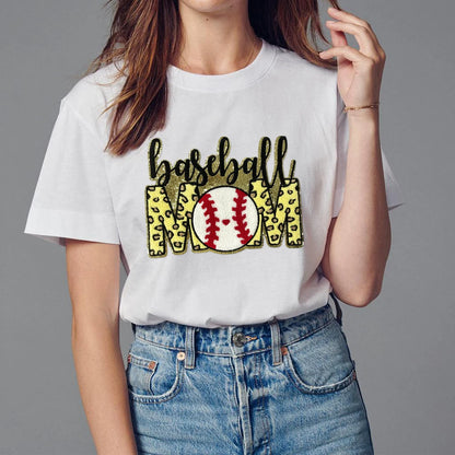 Sports Mom Chenille Patch - Volleyball, Soccer, Softball, Basketball, Baseball, Football