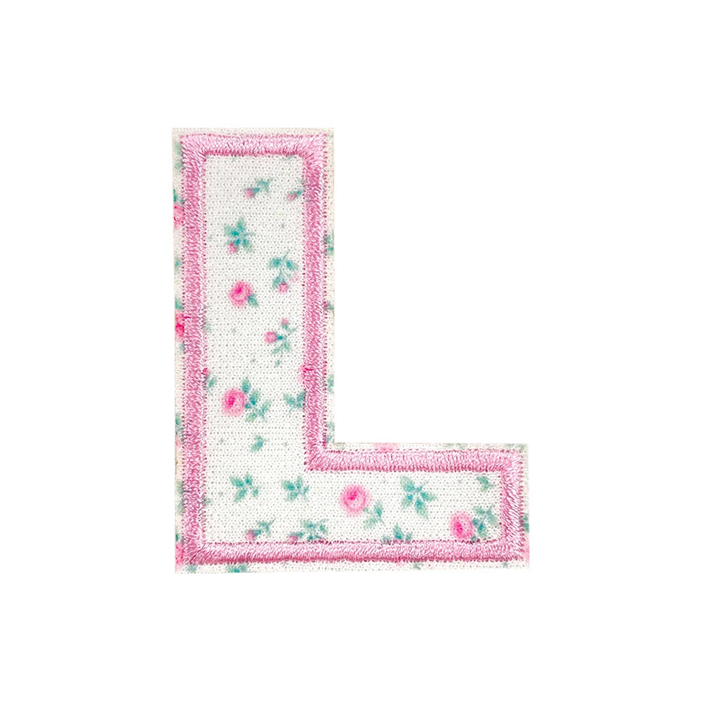 Floral Letter 5cm Patch Sets Easy-to-Use Iron-on Style