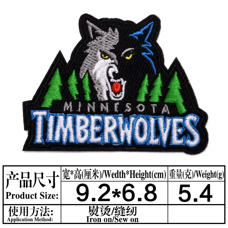 Basketball Team Patch Heat Press Sports Basketball Club logo Iron on Patches for Basketball