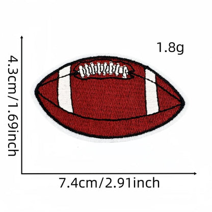 3 pcs Football Patches Hats Iron-On with Love for Football
