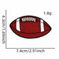 3 pcs Football Patches Hats Iron-On with Love for Football