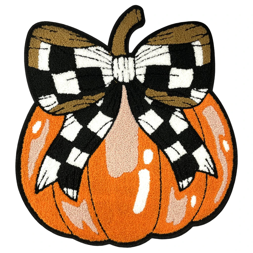 Pumpkin Chenille Big Patches