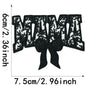Colorful Cute Embroidered MOM Wifey Bow MAMA Patches Iron on for Clothes Jackets Makeup Bags Trucker Hats Mother's Day Gift DIY