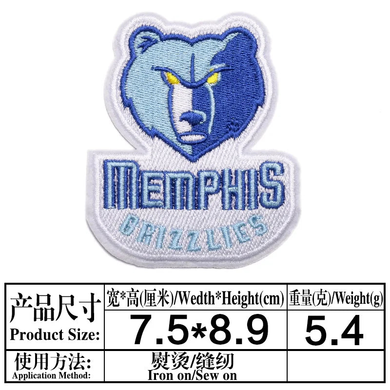 Basketball Team Patch Heat Press Sports Basketball Club logo Iron on Patches for Basketball