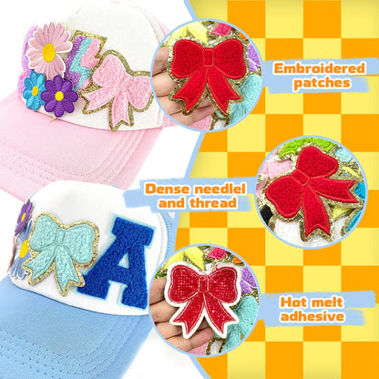 Chenille Bow  Patches