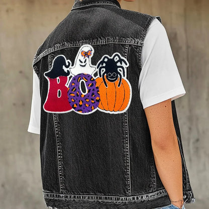 Halloween boo vibes big patches