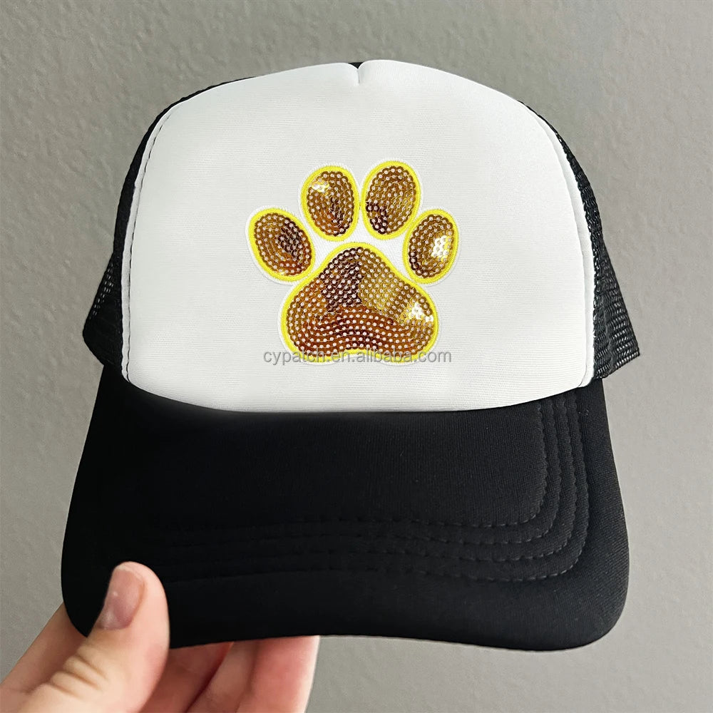 Paw Print Patch Sequin  Shape Patches