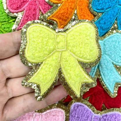 Chenille Bow  Patches